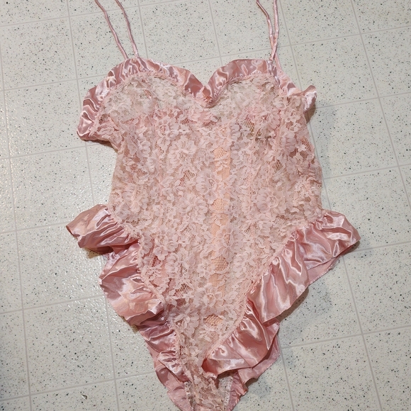 Victoria's Secret Other - Victoria's Secret Pink Lace and Satin Chemise